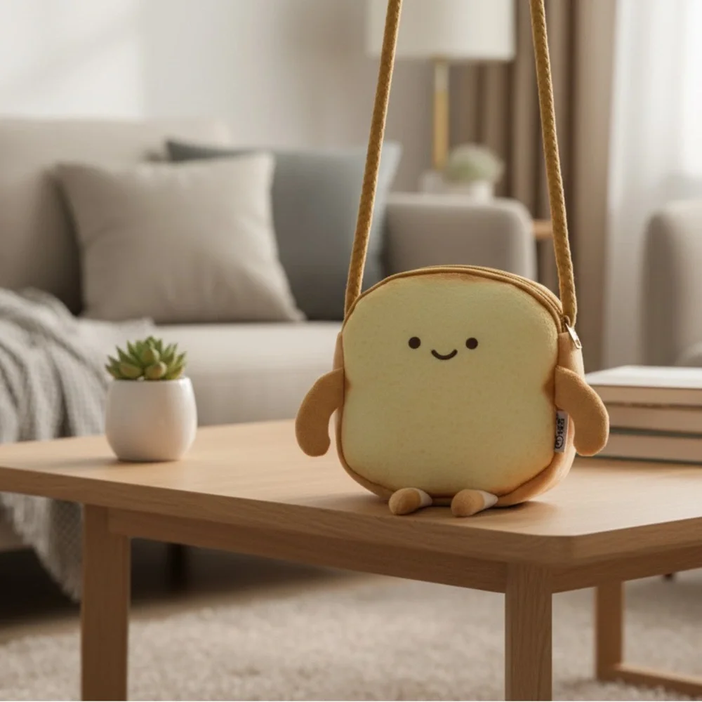 Cute Toast-Shaped 🍞 Crossbody Bag